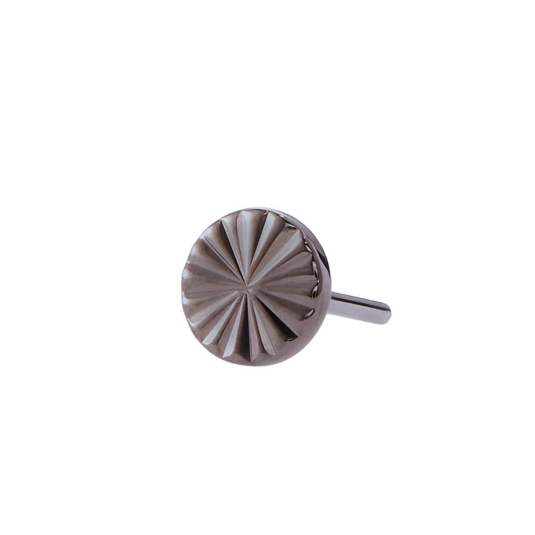 Disk Lazer Black Rhodium Threadless End Threadless Ends Buddha Jewelry 3mm