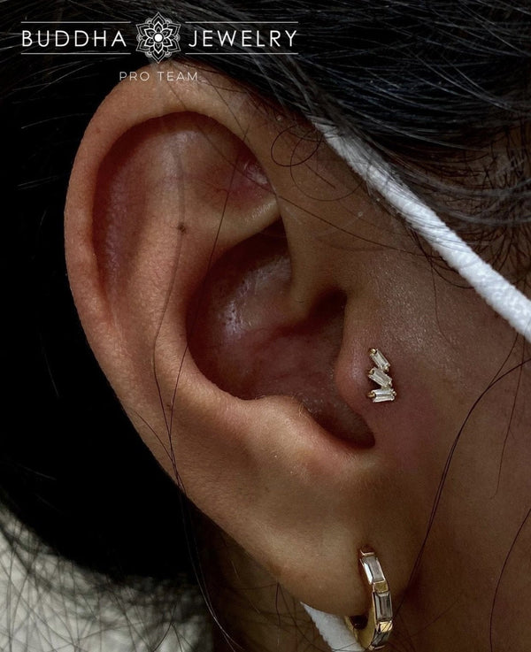 Staxx Threadless End with CZ Threadless Ends Buddha Jewelry