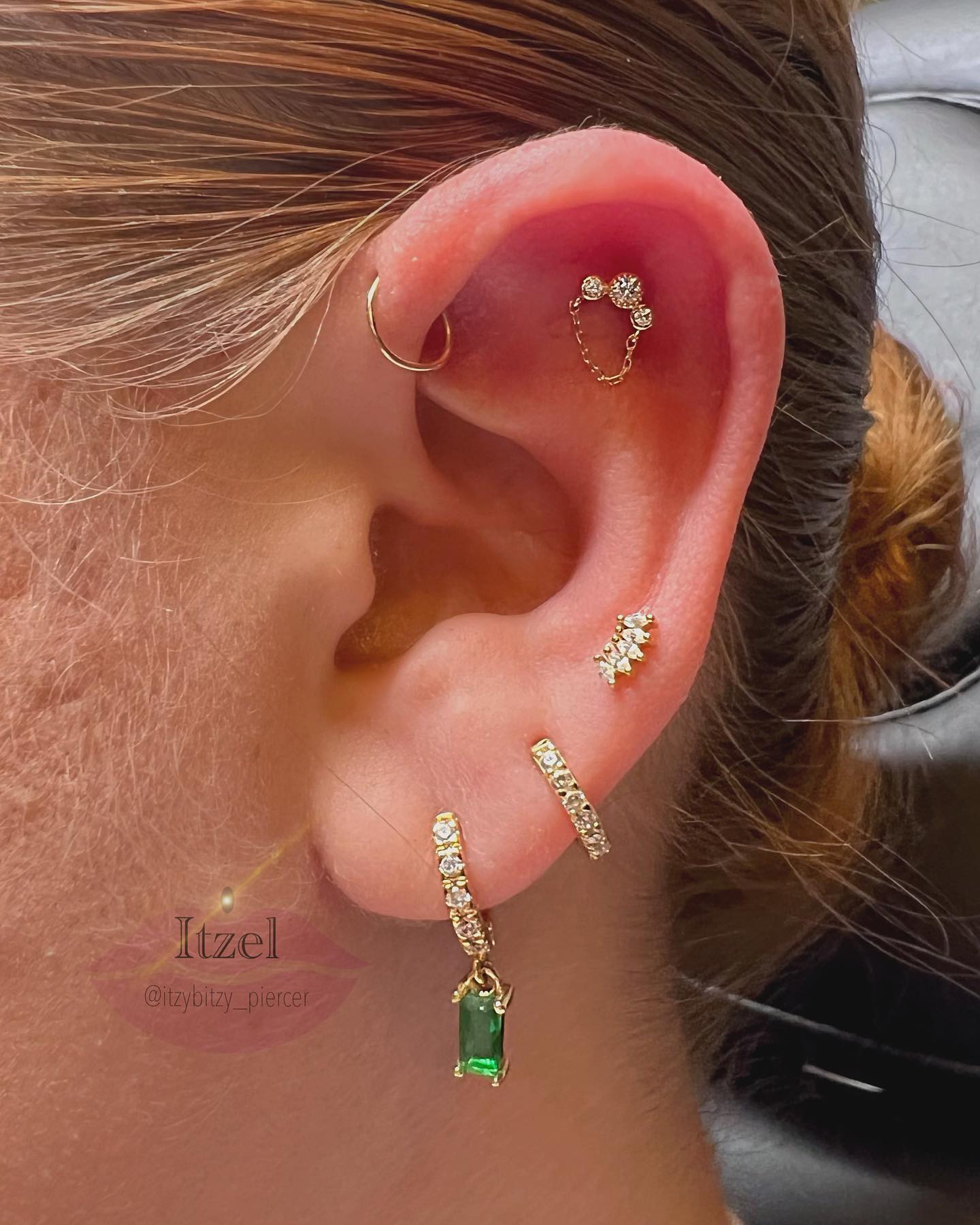 Halston Threadless End with Diamond Threadless Ends Buddha Jewelry