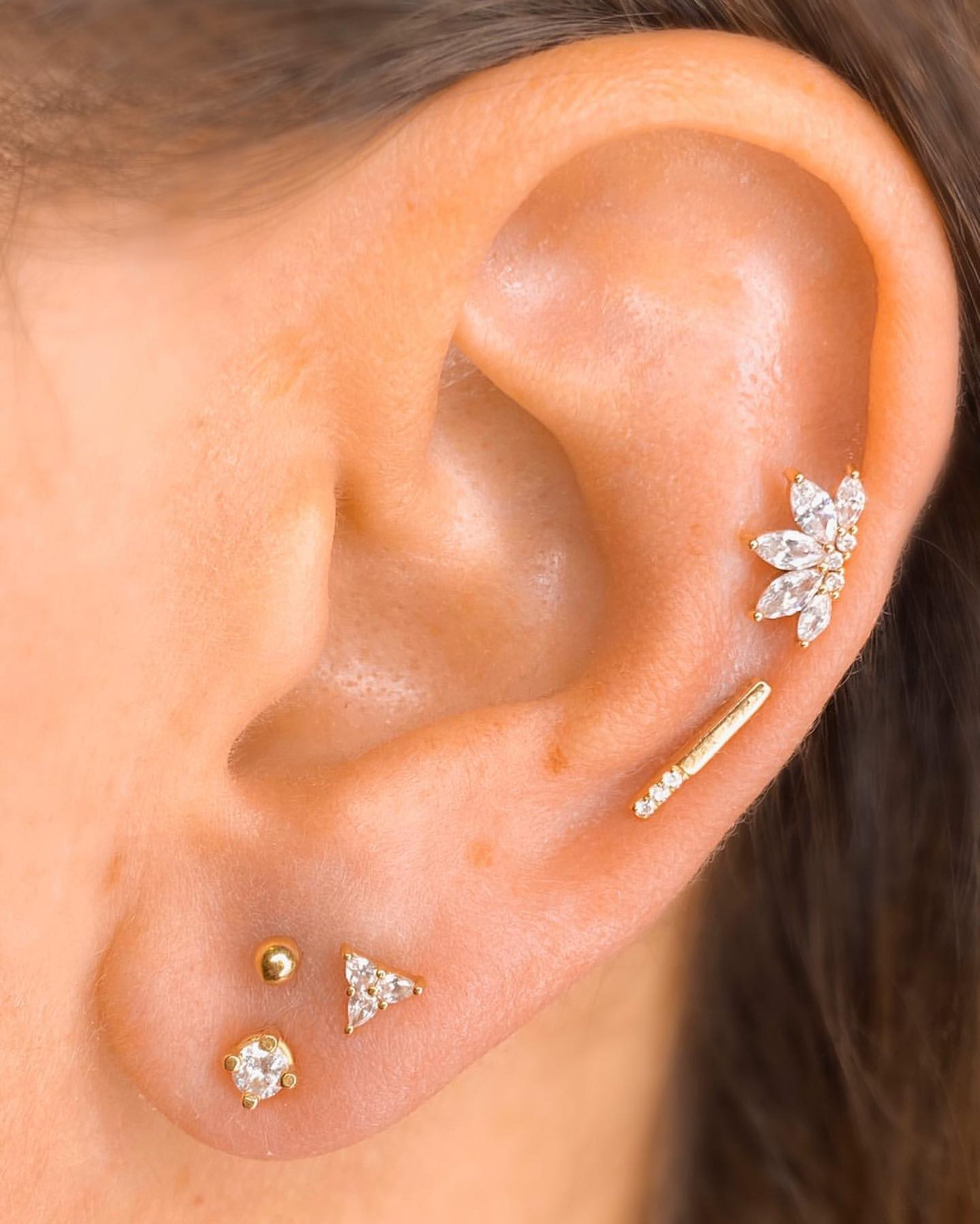 Love Line Threadless End with CZ Threadless Ends Buddha Jewelry