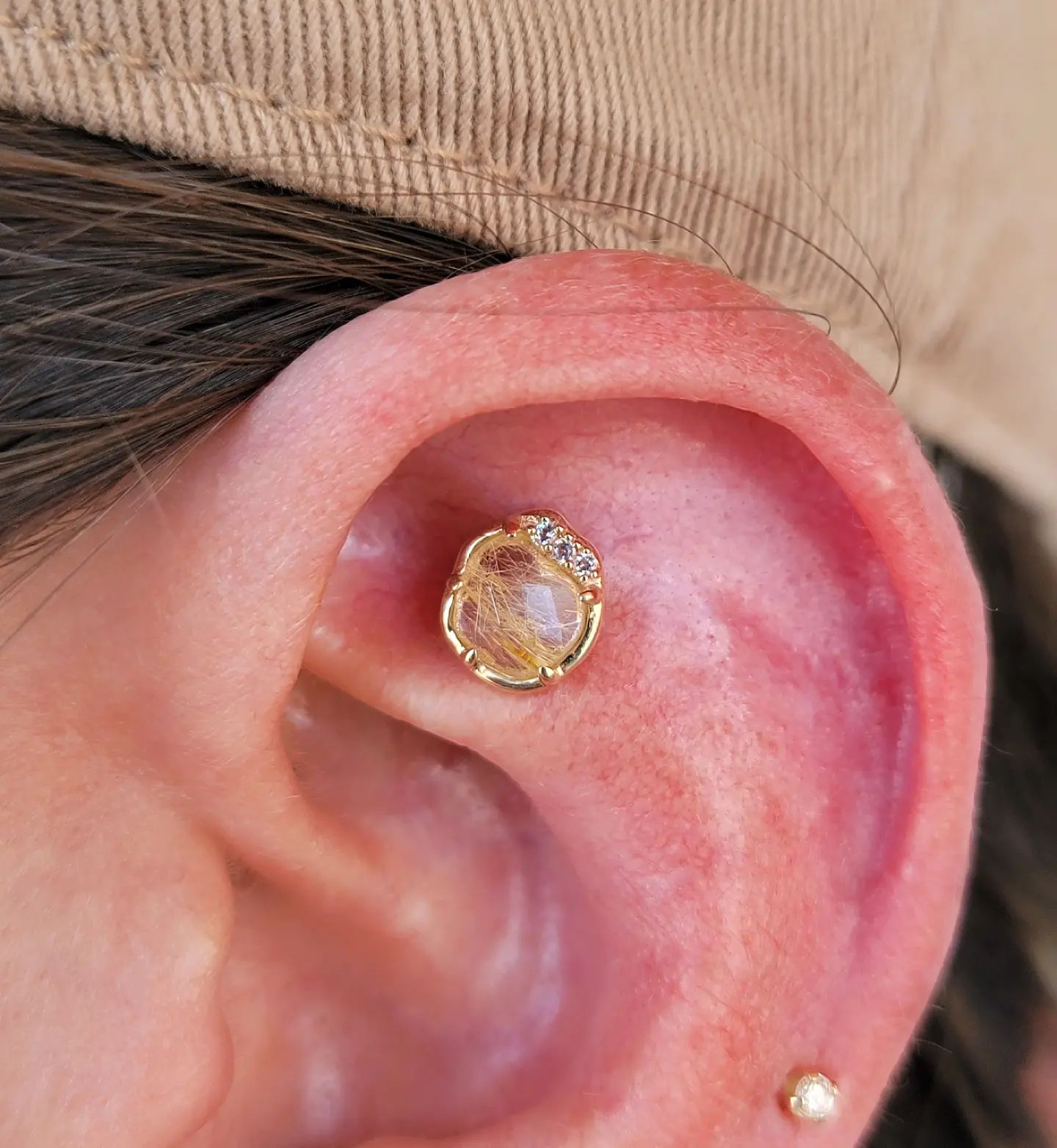 Vision Threadless End with Rutilated Quartz Threadless Ends Buddha Jewelry