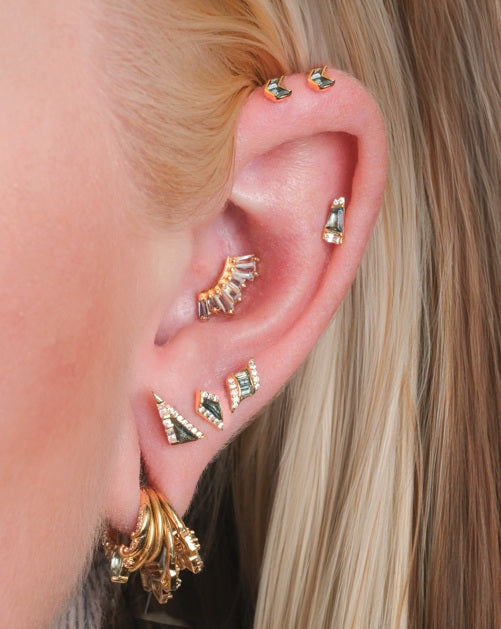 Eminence Threadless End with London Blue Topaz Threadless Ends Buddha Jewelry