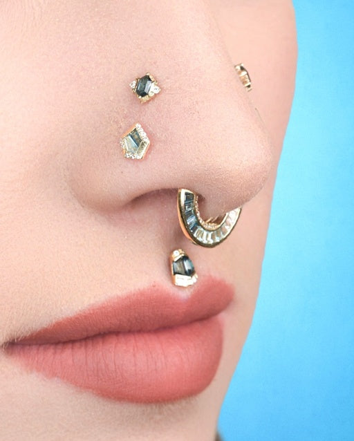 Route Threadless End with London Blue Topaz Threadless Ends Buddha Jewelry