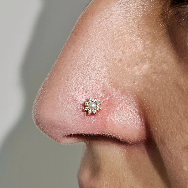 The Obsession Threadless End with Pearl Threadless Ends Buddha Jewelry