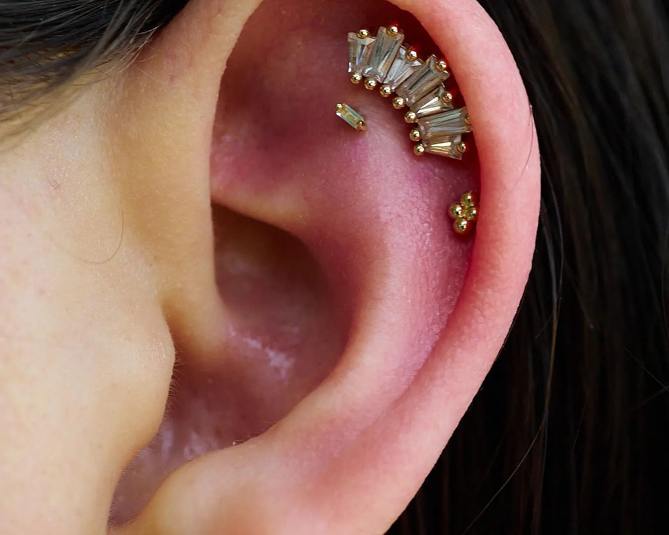 Paris Threadless End with White Topaz Threadless Ends Buddha Jewelry