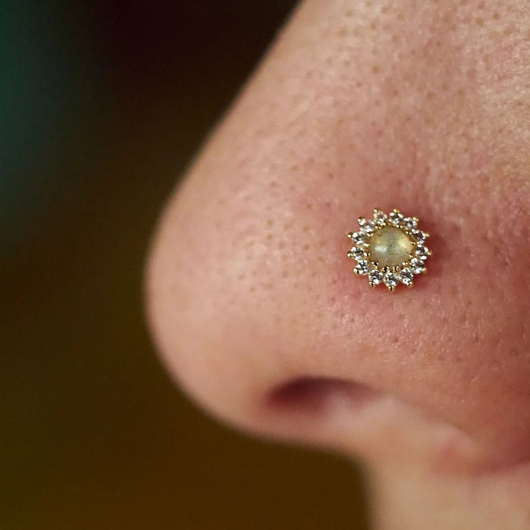 Delphine Threadless End with Labradorite Threadless Ends Buddha Jewelry