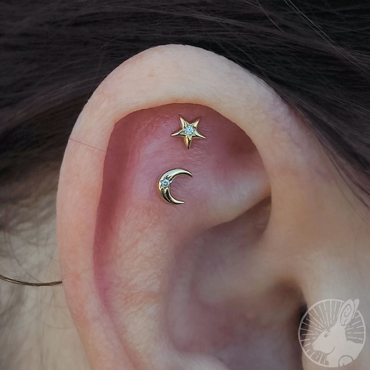 Stellar Threadless End with CZ Threadless Ends Buddha Jewelry