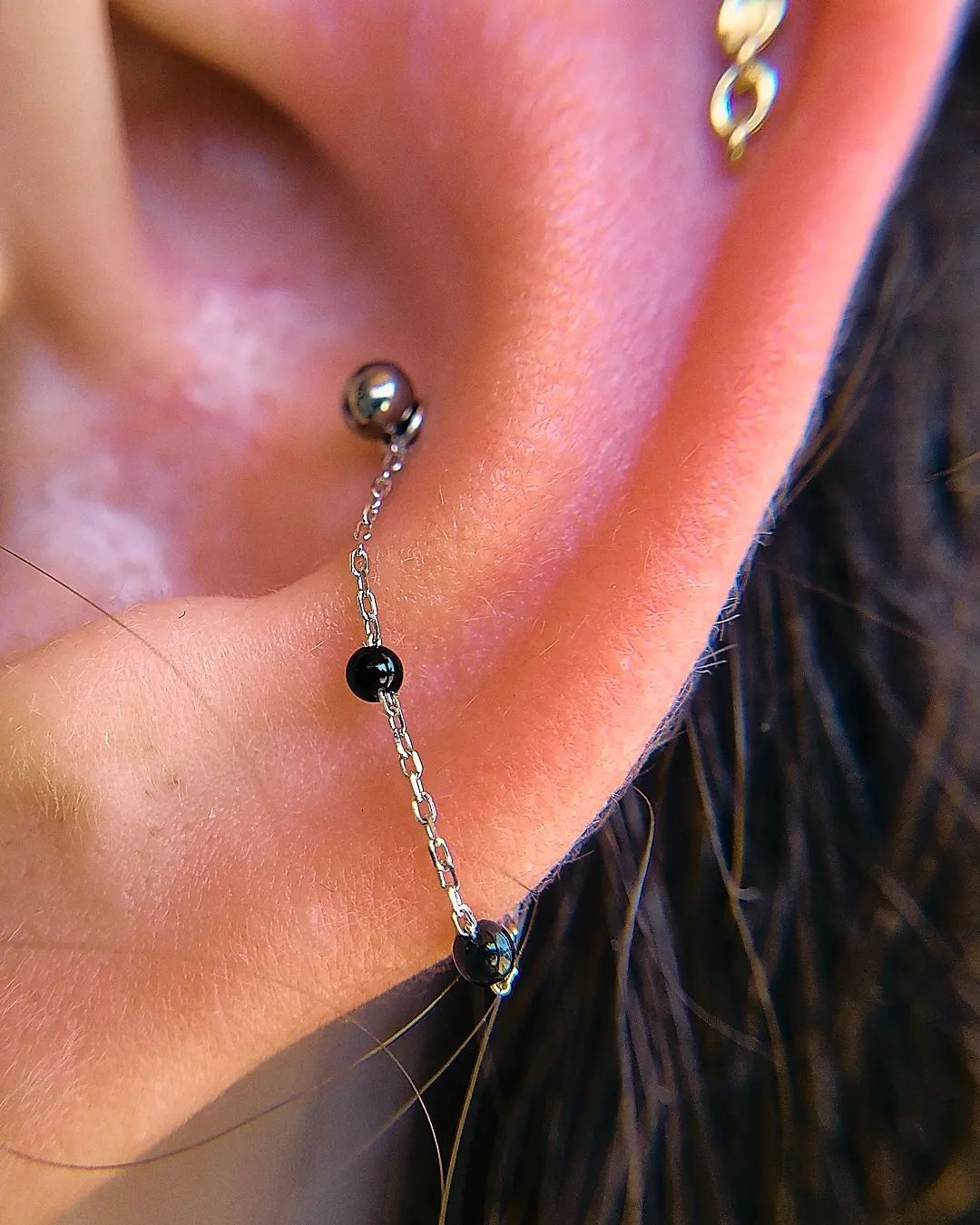 3 Bead Chain with Agate Chains Buddha Jewelry