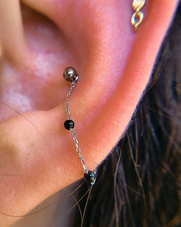 3 Bead Chain with Agate Chains Buddha Jewelry