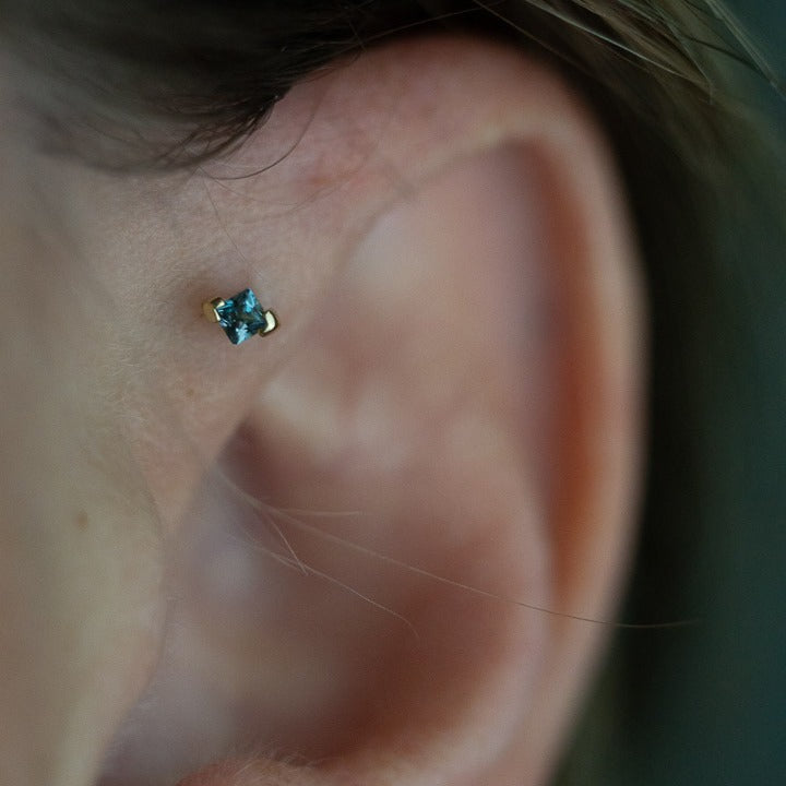 Celestial Threadless End with London Blue Topaz Threadless Ends Buddha Jewelry