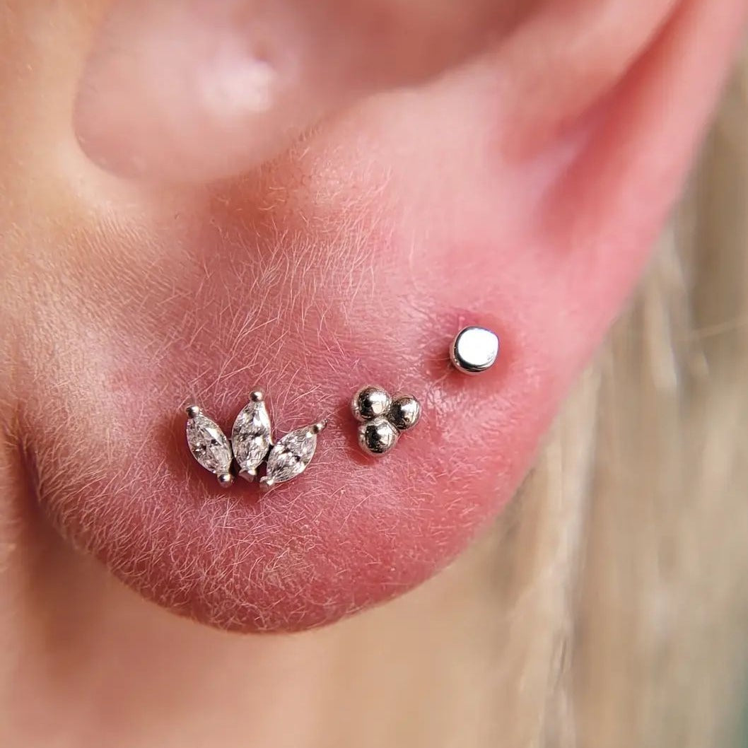 3 Bead Mini Cluster Threadless End Threadless Ends Buddha Jewelry