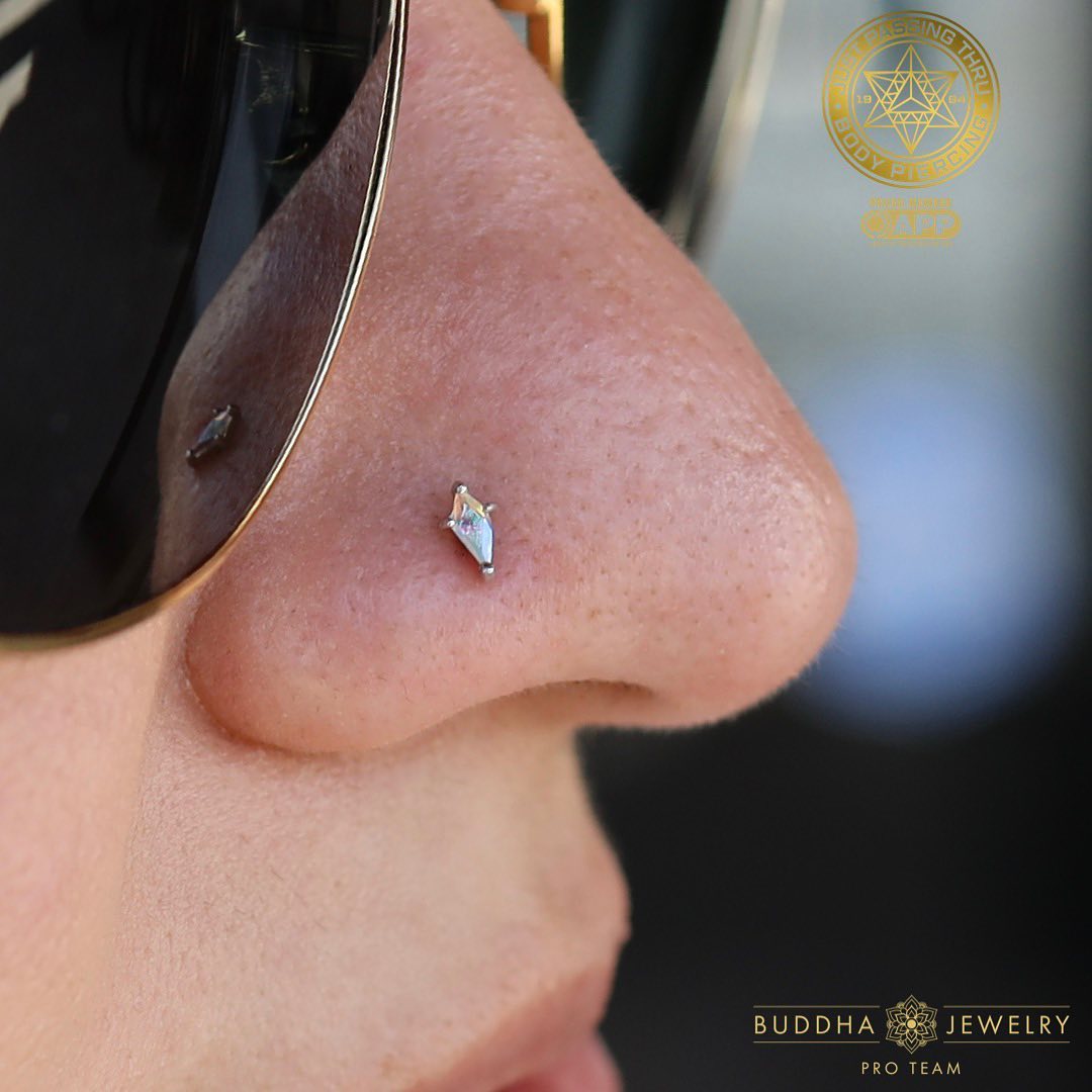 Soho Mini Threadless End with Mercury Mist Topaz Threadless Ends Buddha Jewelry