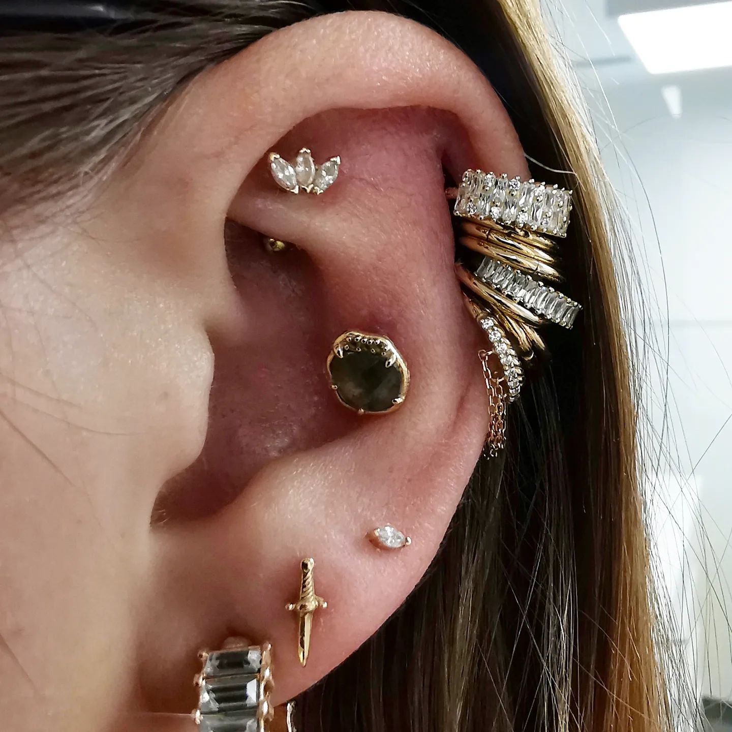 Vision Threadless End with Moss Agate Threadless Ends Buddha Jewelry