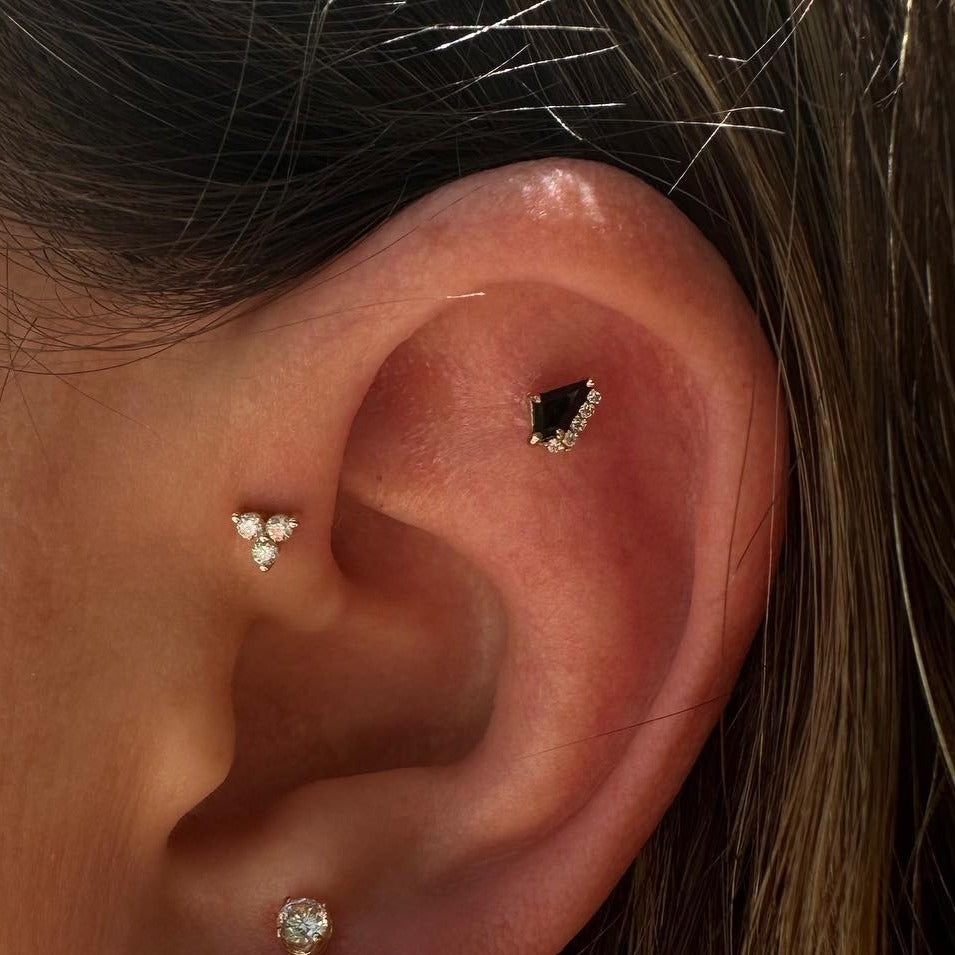 Elevate Threadless End with Black Spinel Threadless Ends Buddha Jewelry