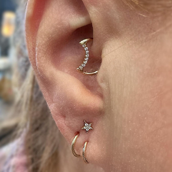 All Night Long Threadless End with CZ Threadless Ends Buddha Jewelry