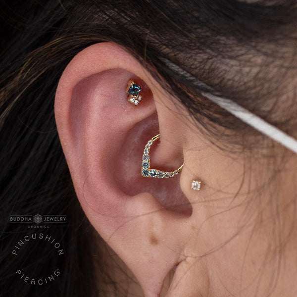 Rise + Shine Clicker with Blue Topaz Ombre Clickers Buddha Jewelry