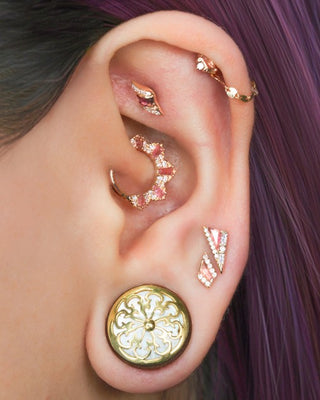 Gilty Pleasure - Pink Tourmaline + Diamond - Clicker Clickers Buddha Jewelry