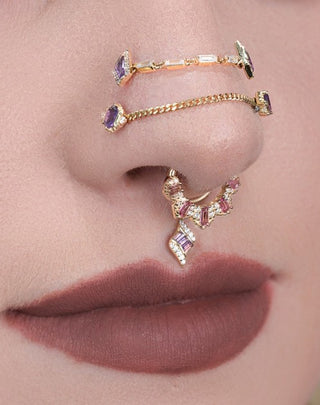 Gilty Pleasure - Pink Tourmaline + Diamond - Clicker Clickers Buddha Jewelry