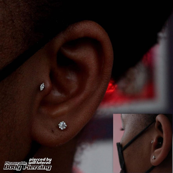 Zuri Threadless End with Diamond Threadless Ends Buddha Jewelry