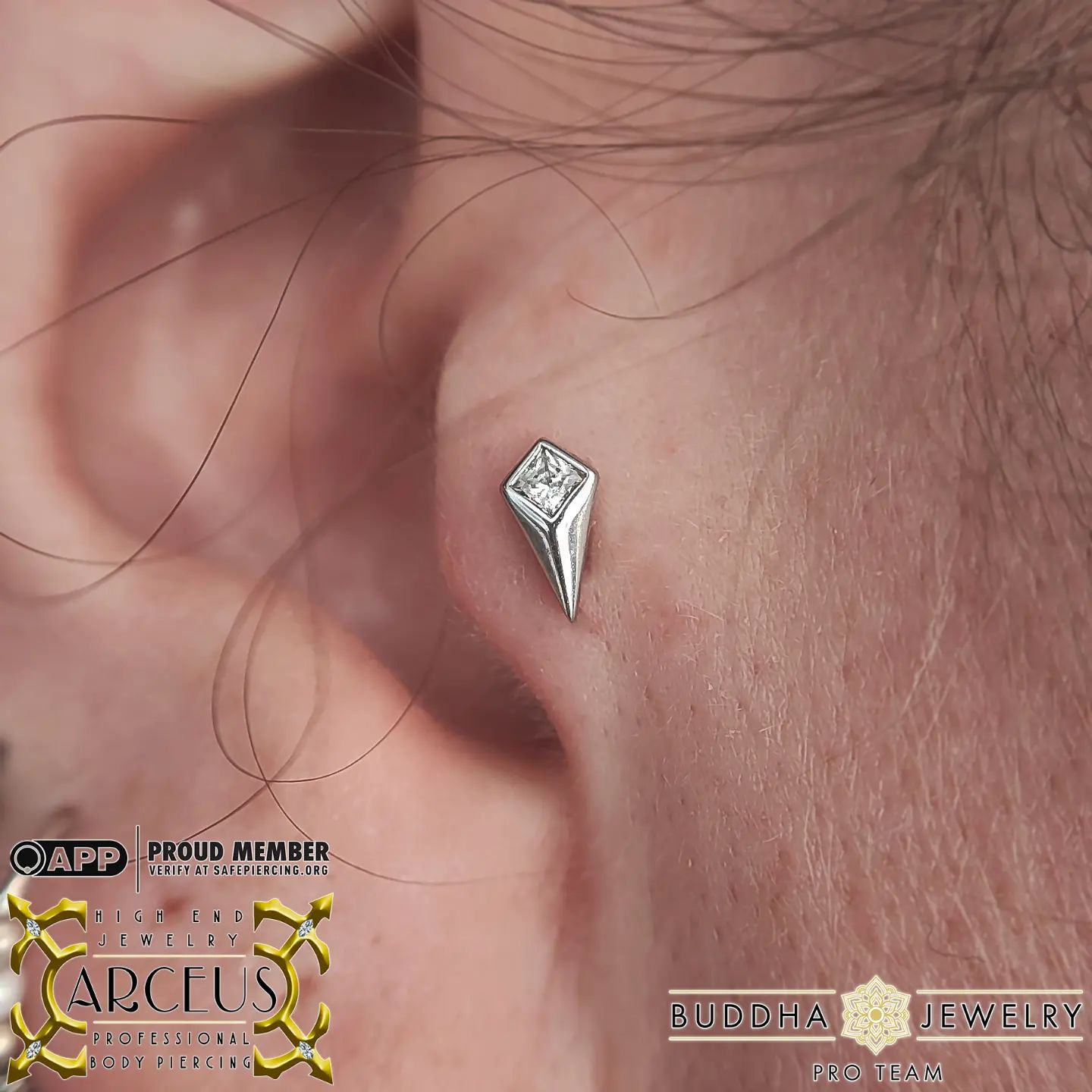 Chelsea Threadless End with CZ Threadless Ends Buddha Jewelry