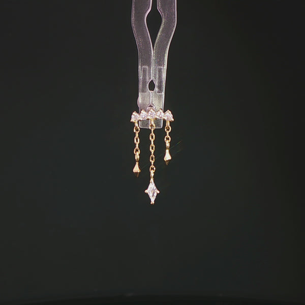 Forward Motion Threadless End with CZ Threadless Ends Buddha Jewelry