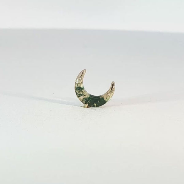 Witching Hour Threadless End with Moss Agate Threadless Ends Buddha Jewelry