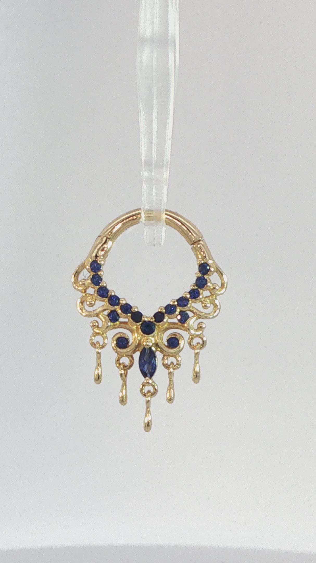 Anais Clicker with Blue Sapphire (Lab Grown) Clickers Buddha Jewelry