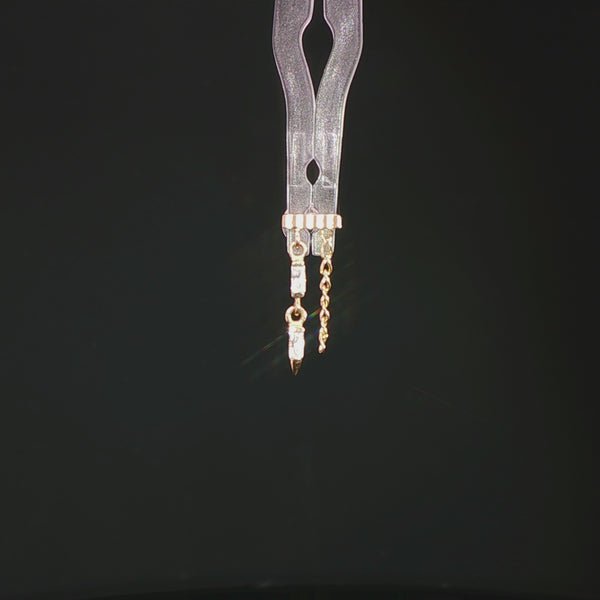 Double Vision Threadless End with CZ Threadless Ends Buddha Jewelry