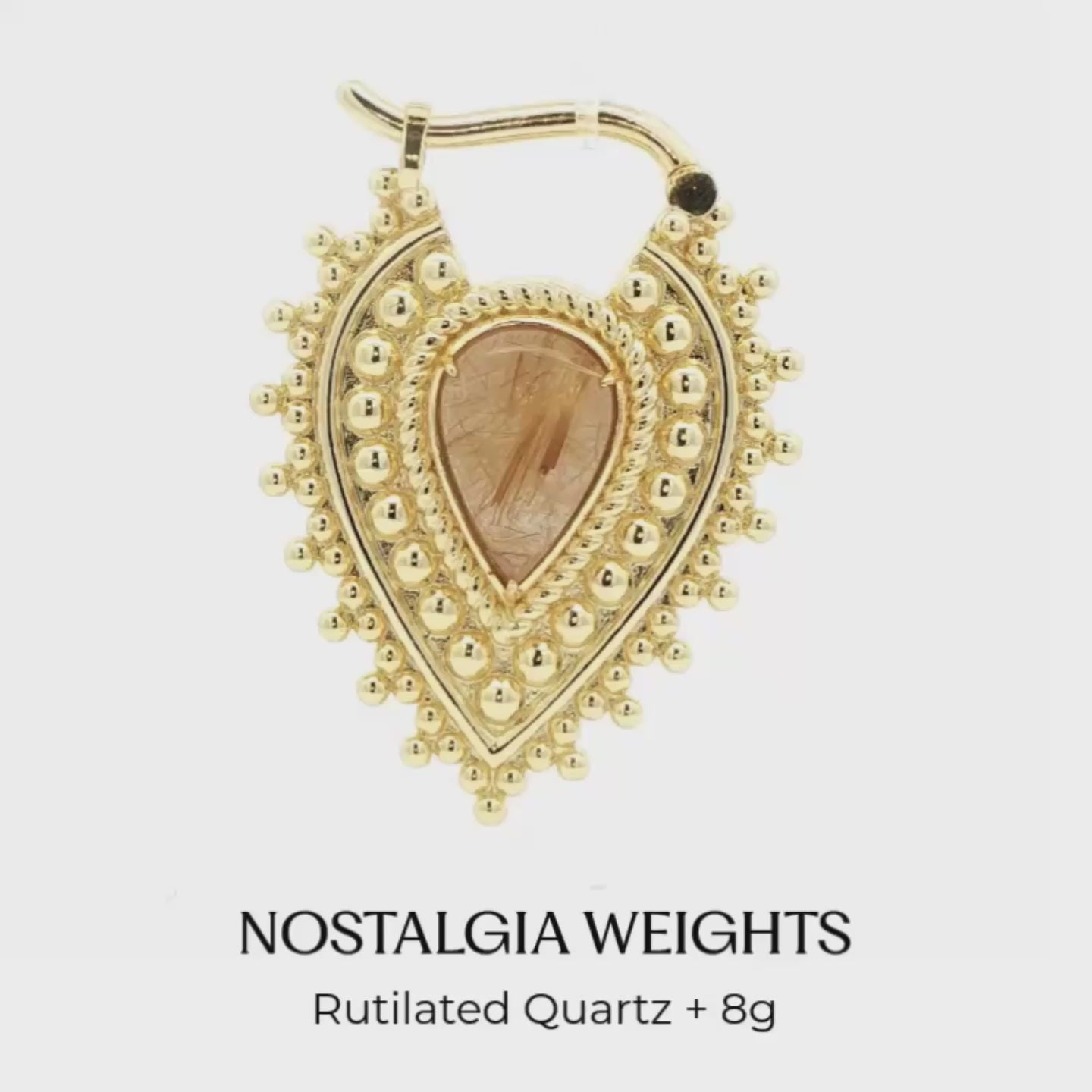 Rutilated Quartz Nostalgia 8g Weights and 16g Earrings comparison