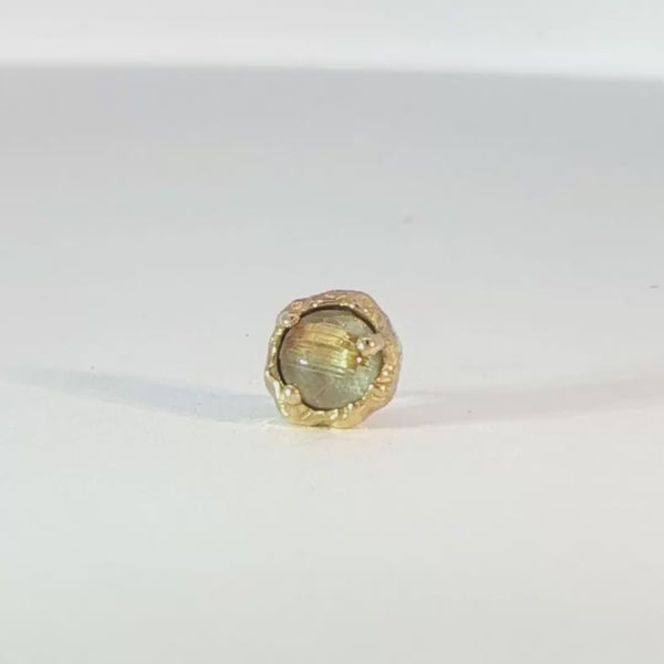 Spirit Threadless End with Rutilated Quartz Threadless Ends Buddha Jewelry