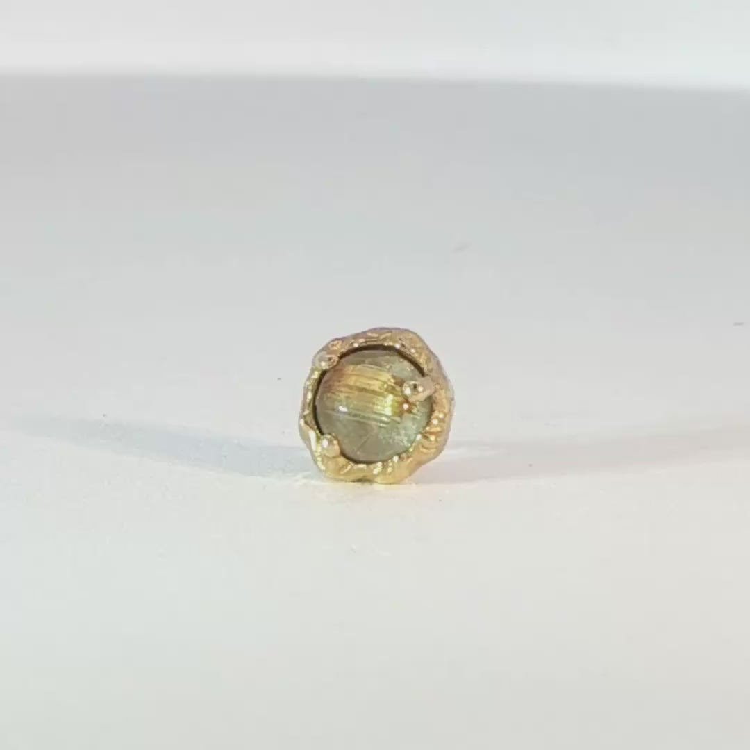 Spirit Threadless End with Rutilated Quartz Threadless Ends Buddha Jewelry