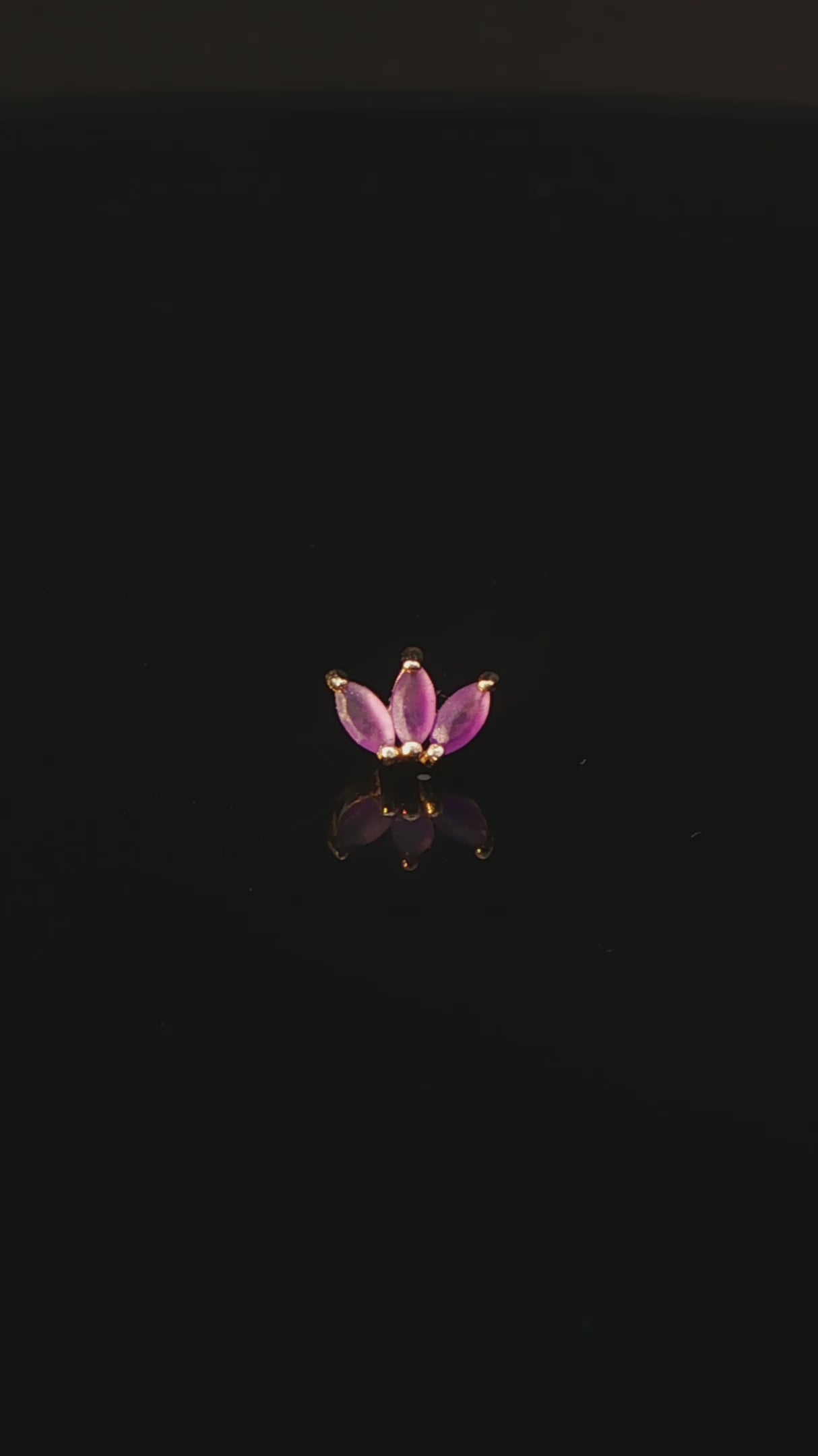 Moet Mini Threadless End with Sandblasted Amethyst Threadless Ends Buddha Jewelry