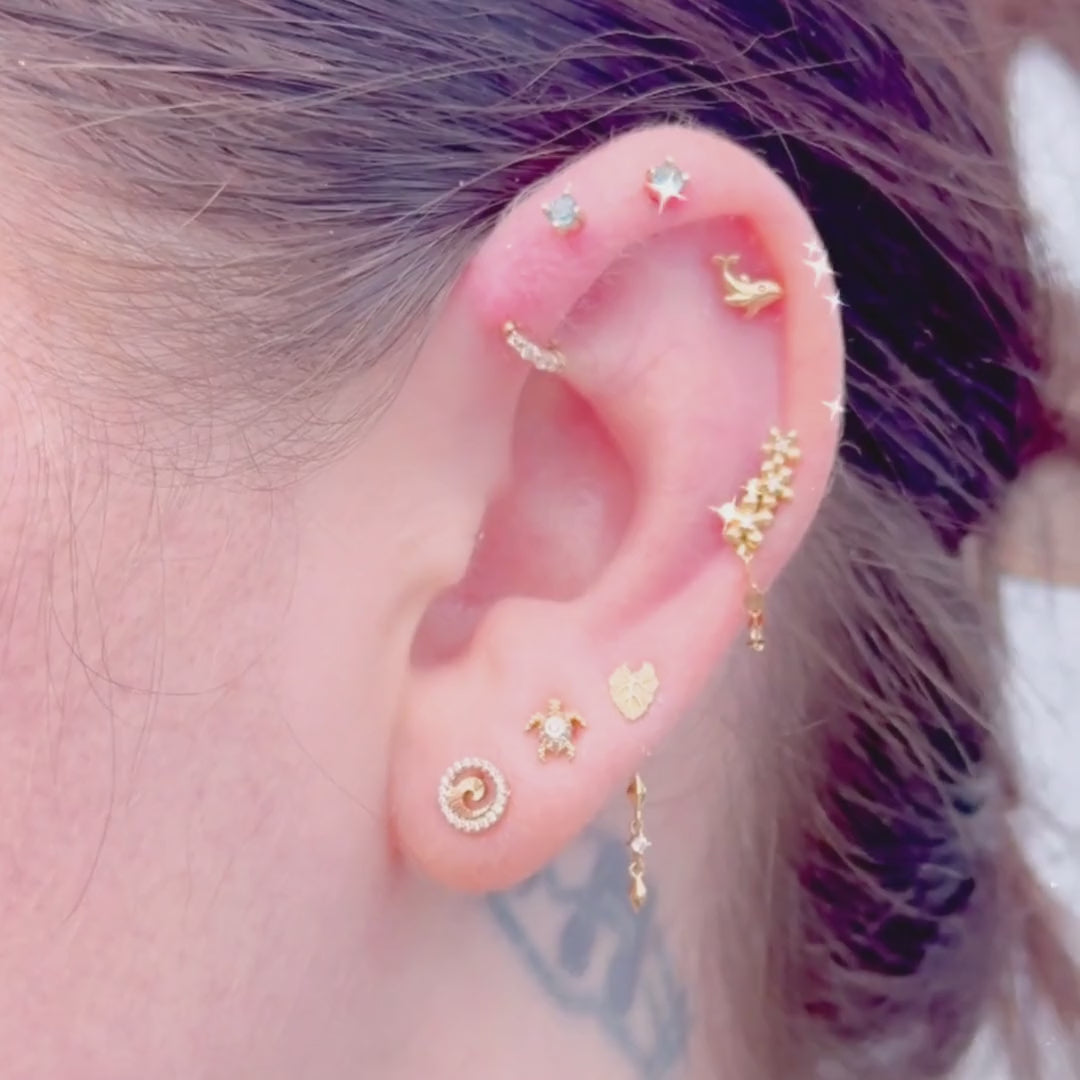 Gaia Threadless End with CZ Threadless Ends Buddha Jewelry