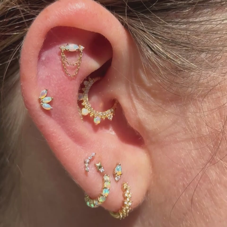 Moet Mini Threadless End with Opal Threadless Ends Buddha Jewelry