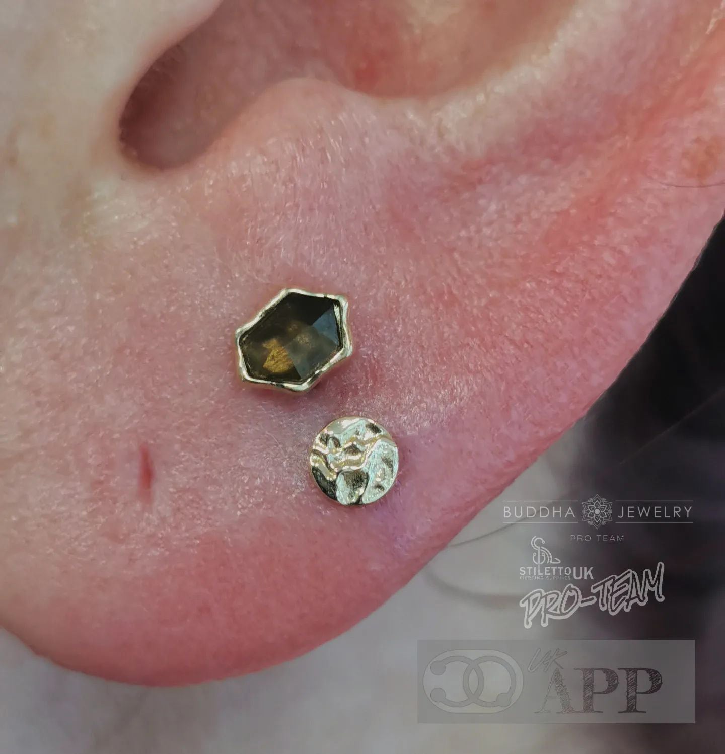 Pump Up The Volume Threadless End with Smoky Quartz Threadless Ends Buddha Jewelry