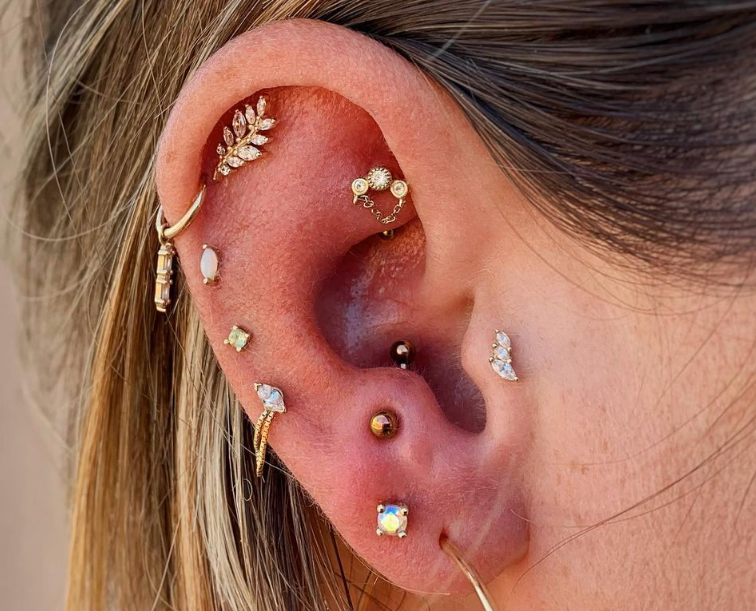 Multiplicity Threadless End with CZ Threadless Ends Buddha Jewelry