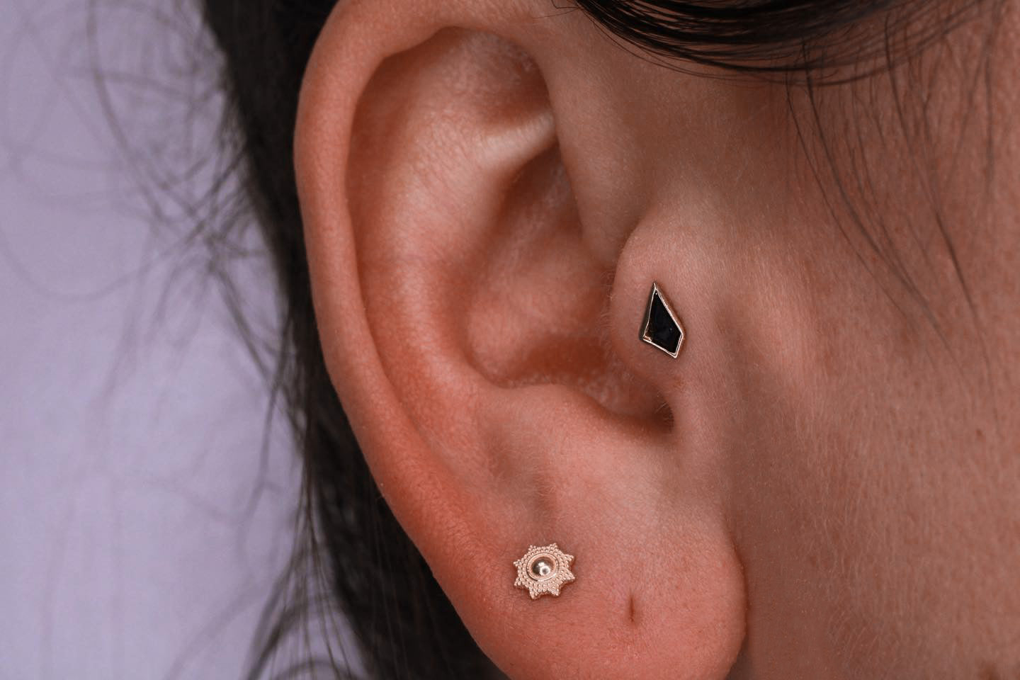 Transcend Threadless End with Black Spinel Threadless Ends Buddha Jewelry