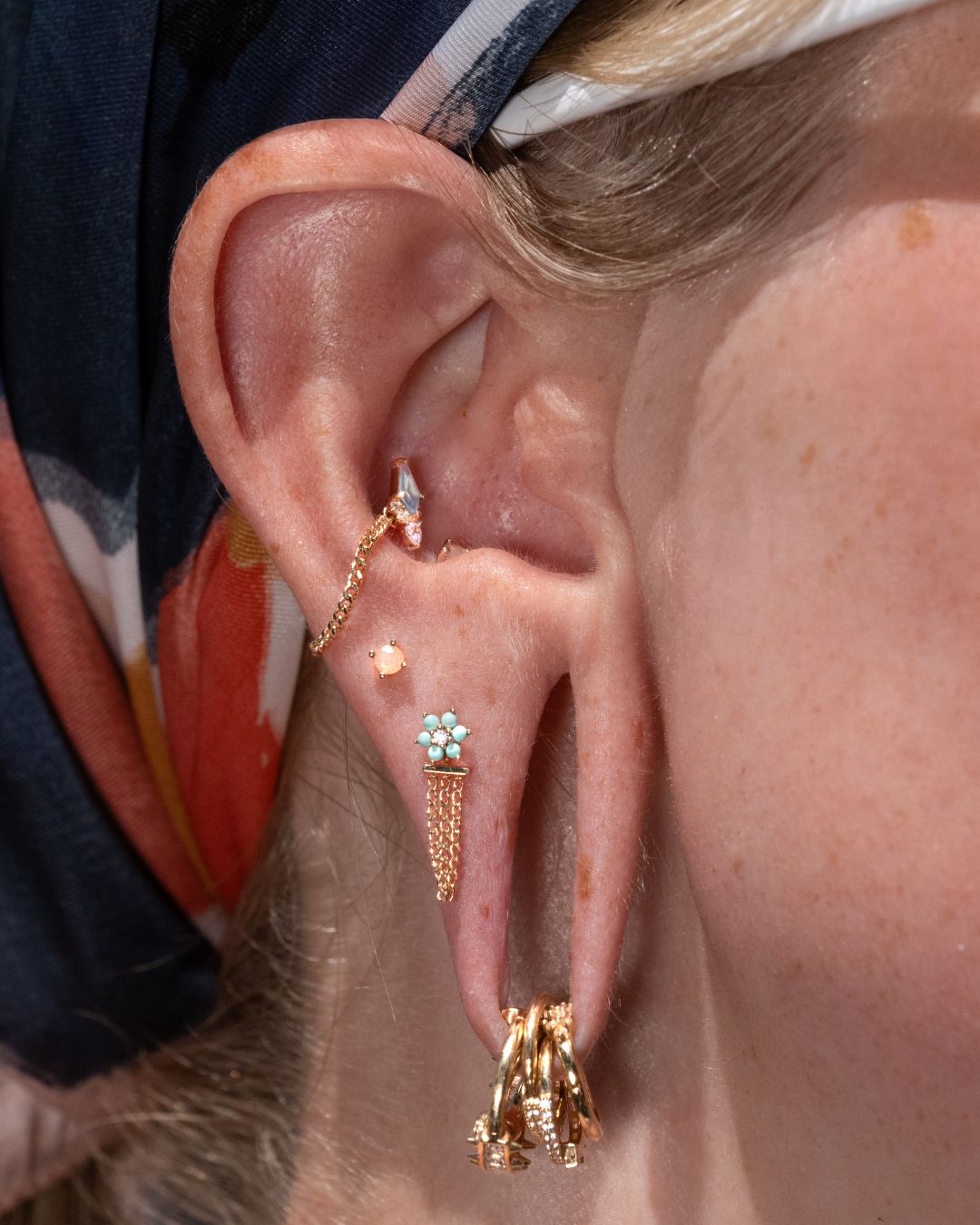 Prong Gem Threadless End with Sunstone Threadless Ends Buddha Jewelry