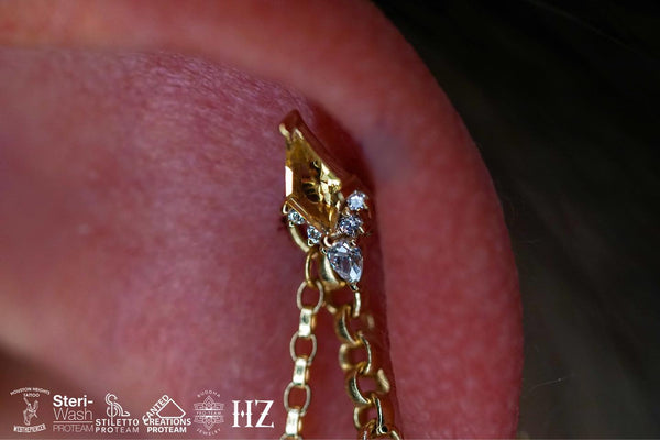 Afterglow Threadless End with Citrine Threadless Ends Buddha Jewelry