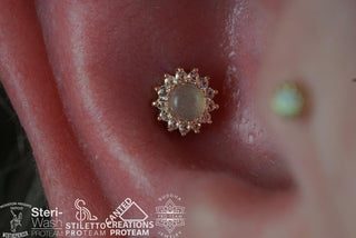 Delphine - Labradorite + White Sapphire - Threadless End Threadless Ends Buddha Jewelry   