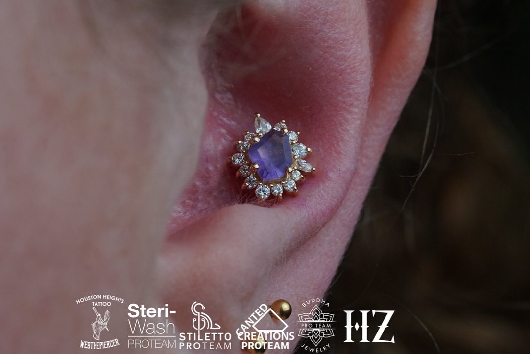 Eye Candy Threadless End with Amethyst Threadless Ends Buddha Jewelry