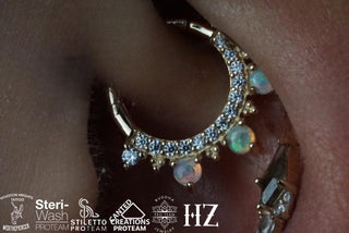 Gigi - CZ + Opal - Clicker Clickers Buddha Jewelry   