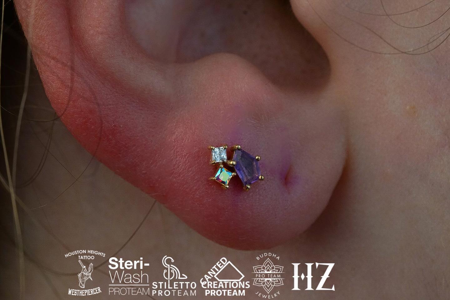 Lyra Threadless End with Amethyst + Mercury Mist Topaz Threadless Ends Buddha Jewelry