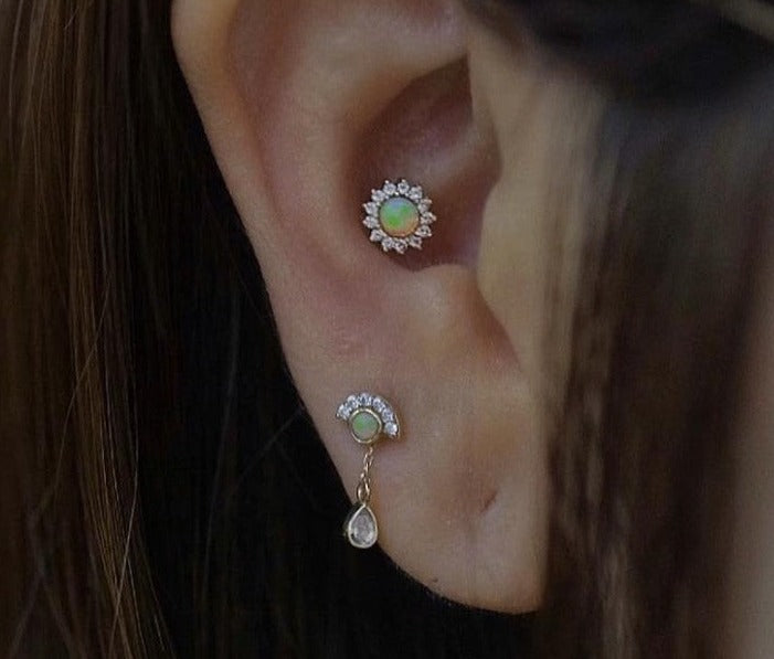 Concorde Charm + Chain with CZ Charms Buddha Jewelry