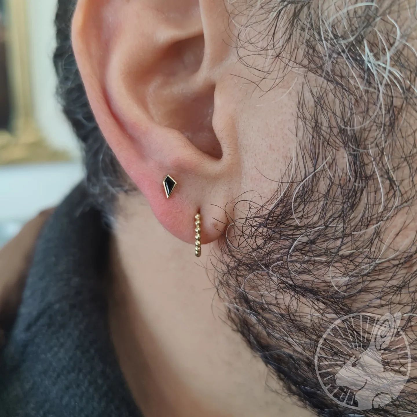 Transcend Threadless End with Black Spinel Threadless Ends Buddha Jewelry