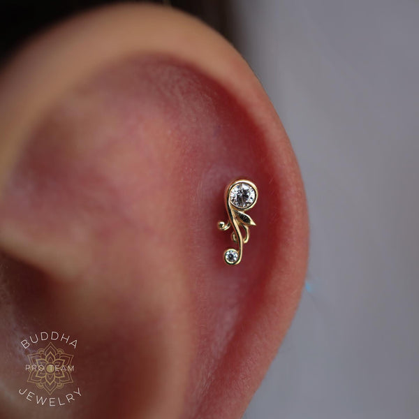 Paragon Threadless End with CZ Threadless Ends Buddha Jewelry