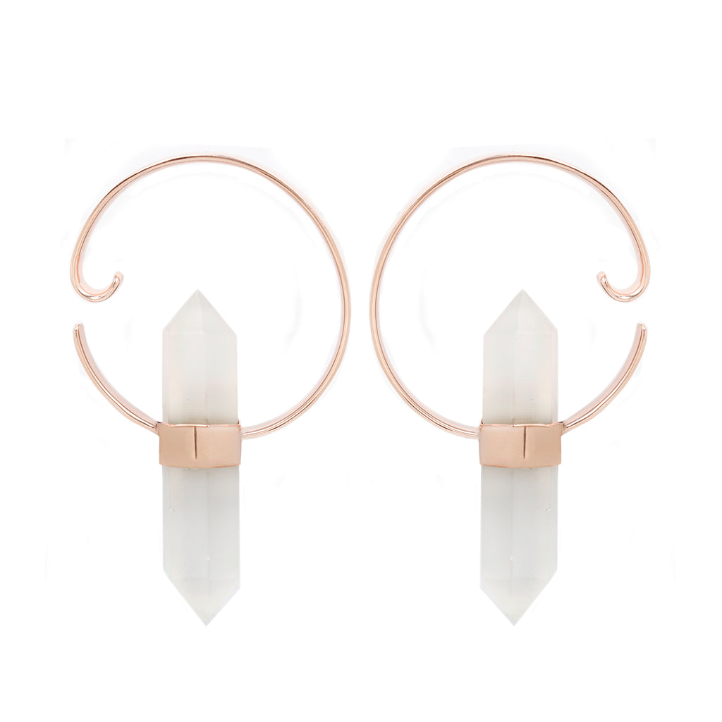 Alchemy Weights - Crystal Quartz + Rose Gold Plated Weights Buddha Jewelry