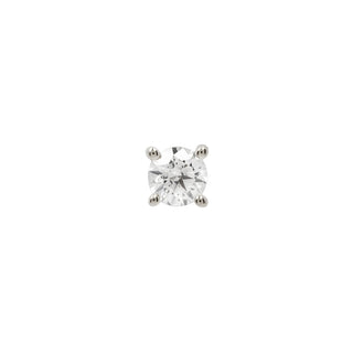 Swarovski CZ Prong - Threadless End Threadless Ends Buddha Jewelry White Gold 1.5mm