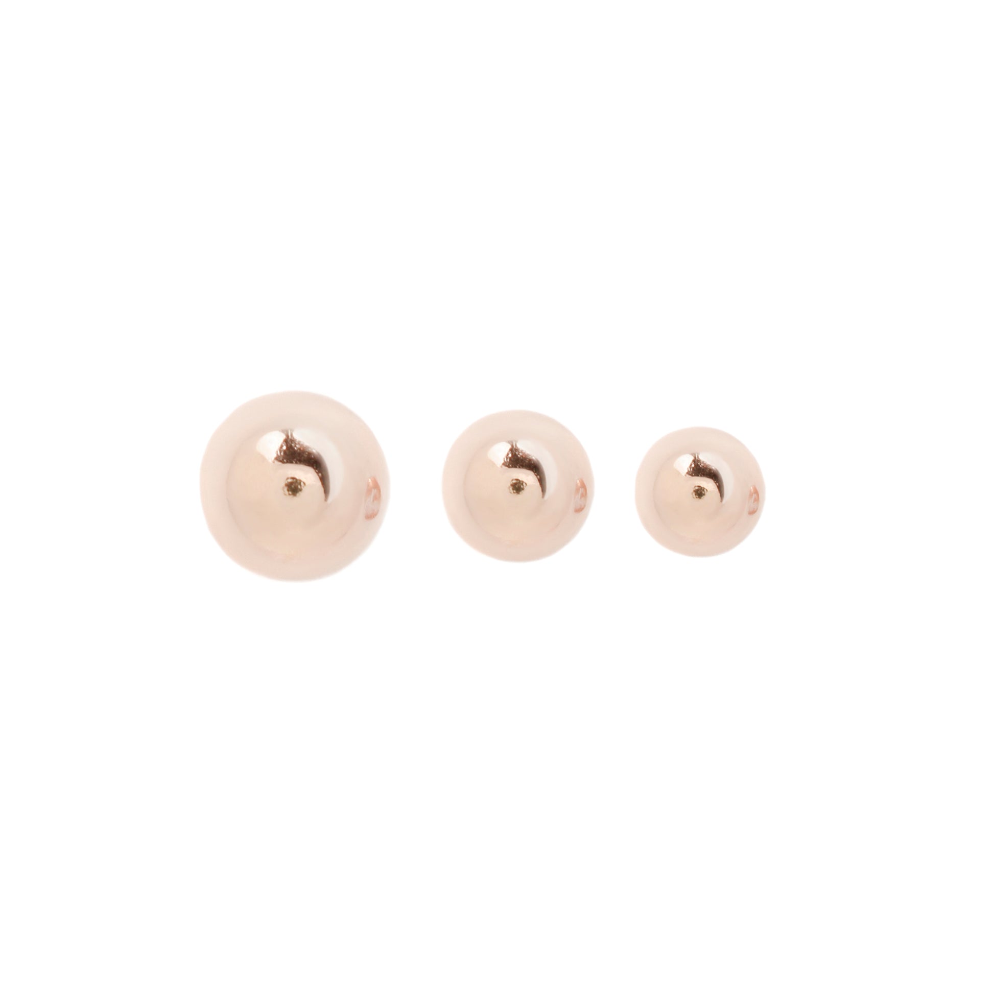 Bead Threadless End Threadless Ends Buddha Jewelry 14k Rose Gold 2mm