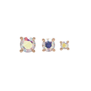Mercury Mist Topaz Prong - Threadless End Threadless Ends Buddha Jewelry Rose Gold 1.5mm 